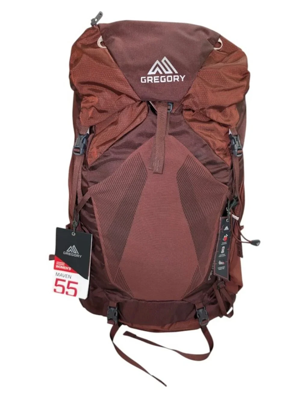 NEW Gregory Maven 55 Backpacking Hiking Pack Women's S/M Rosewood Red